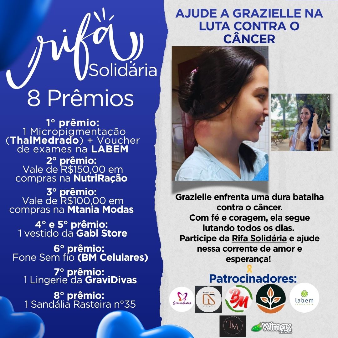 Ajude Grazielle na luta contra o Câncer