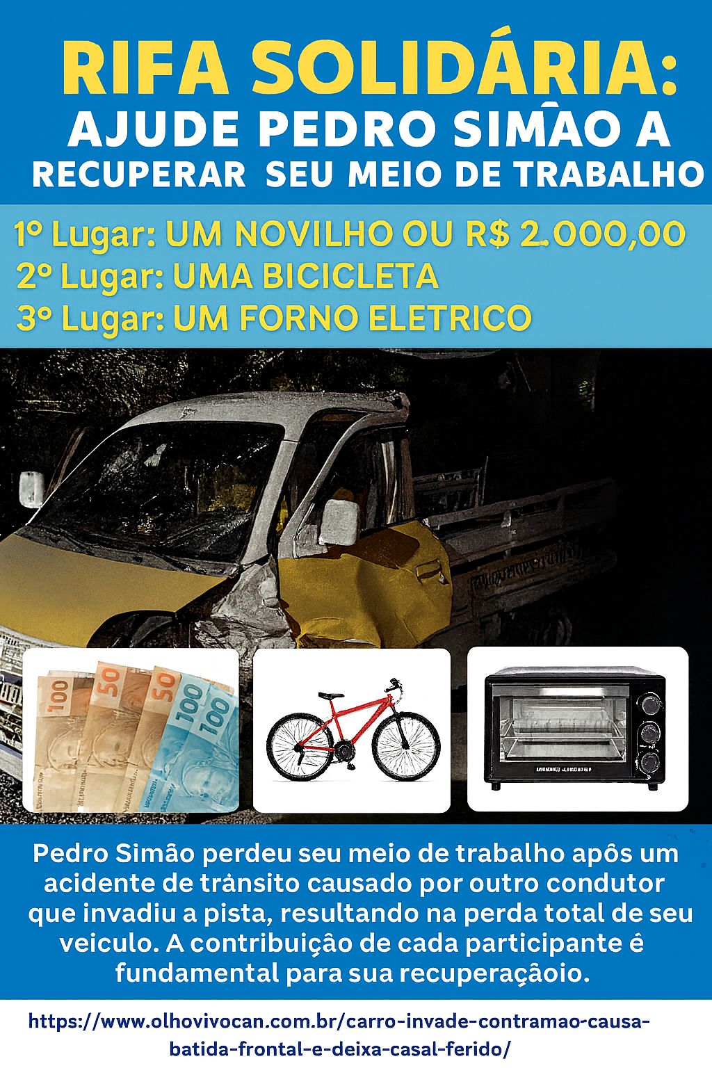 Ajude Pedro Simão a Recuperar seu meio de sustento