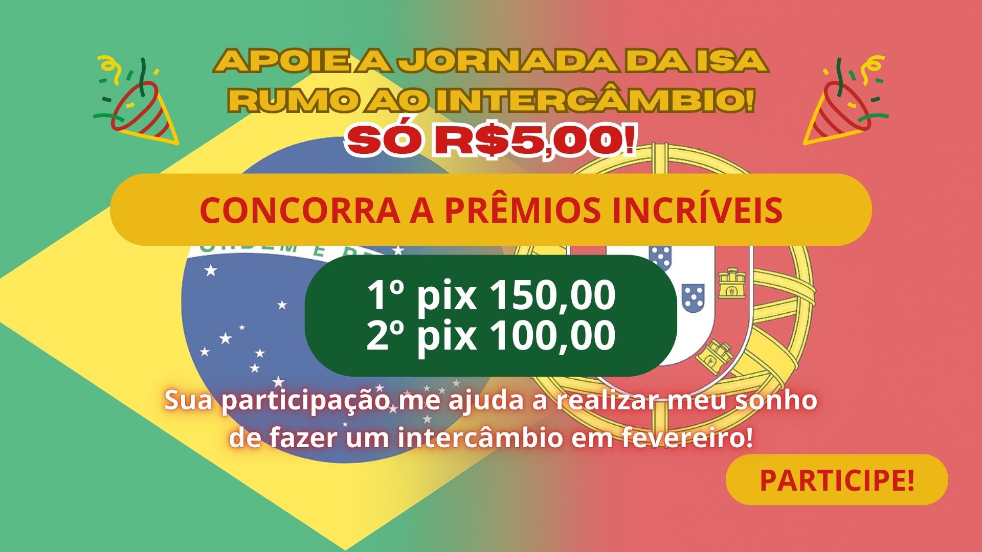Apoie a jornada da Isa rumo ao intercâmbio 