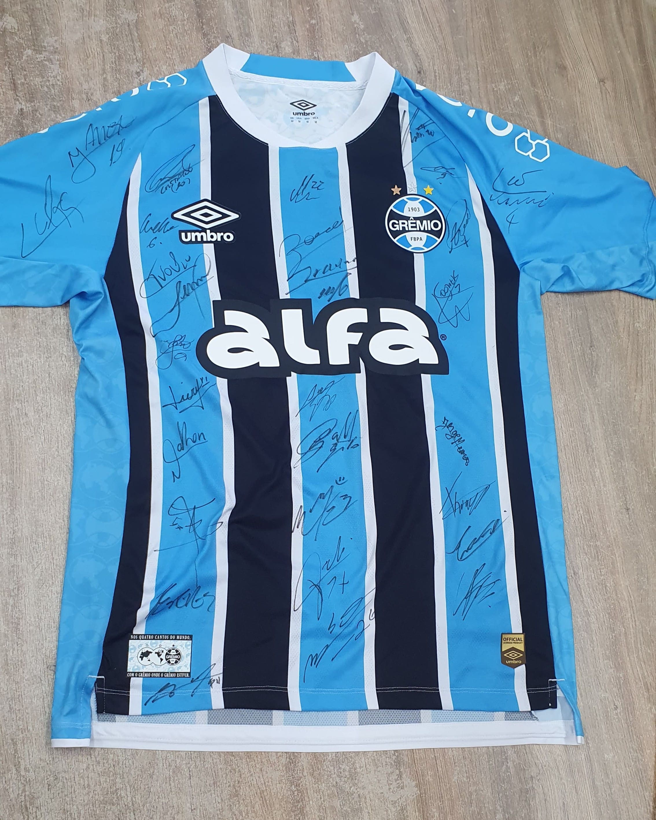 Campanha Solidária Sonia Sophia Camiseta do Grêmio Autografada