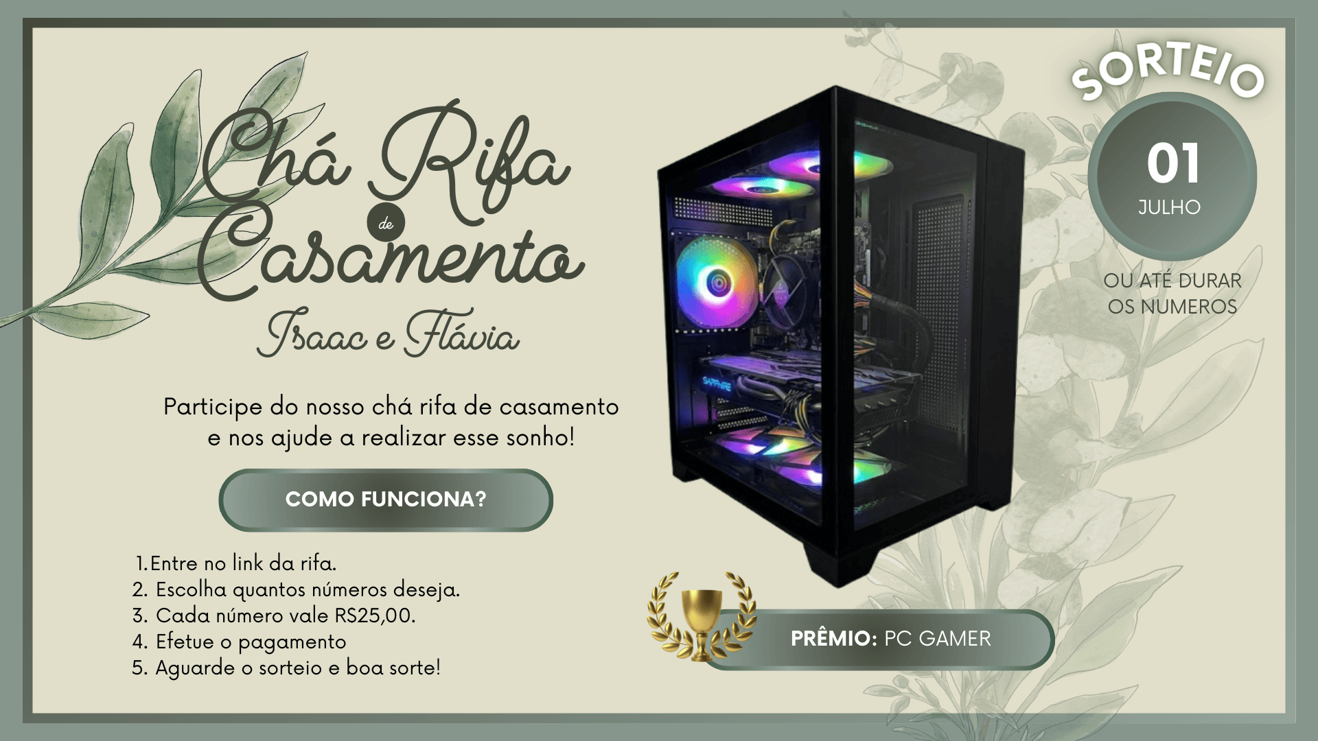 Computador gamer isaac e flávia