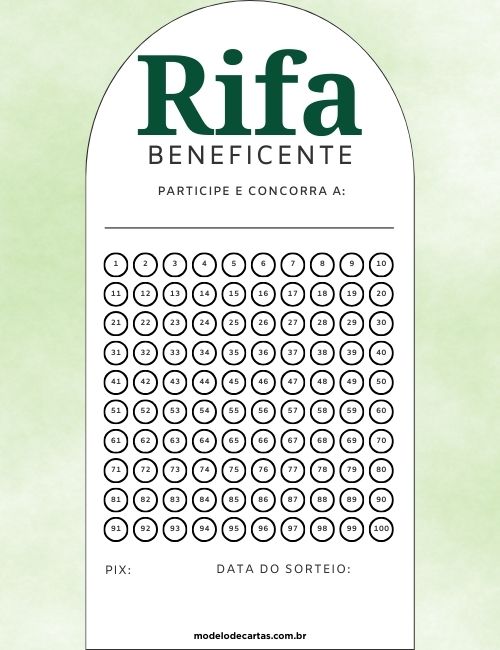 Rifa beneficente 