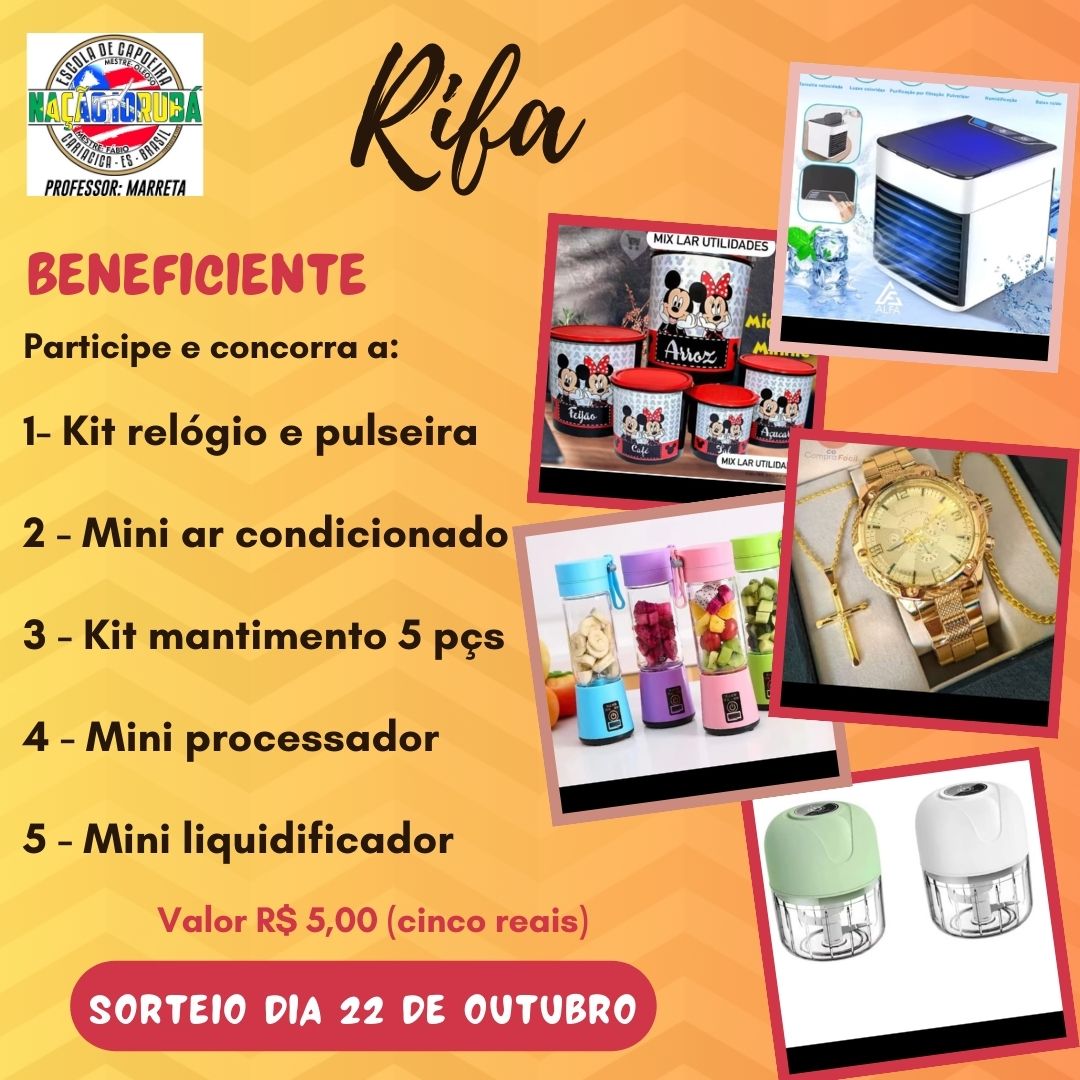 Rifa Beneficiente da EScola de Capoeira Nação Yorubá