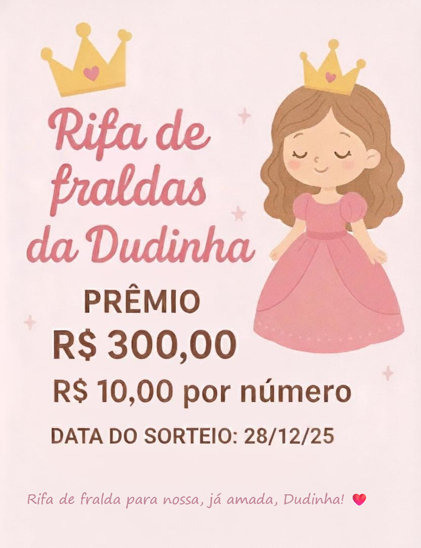 Rifa de fraldas da Dudinha