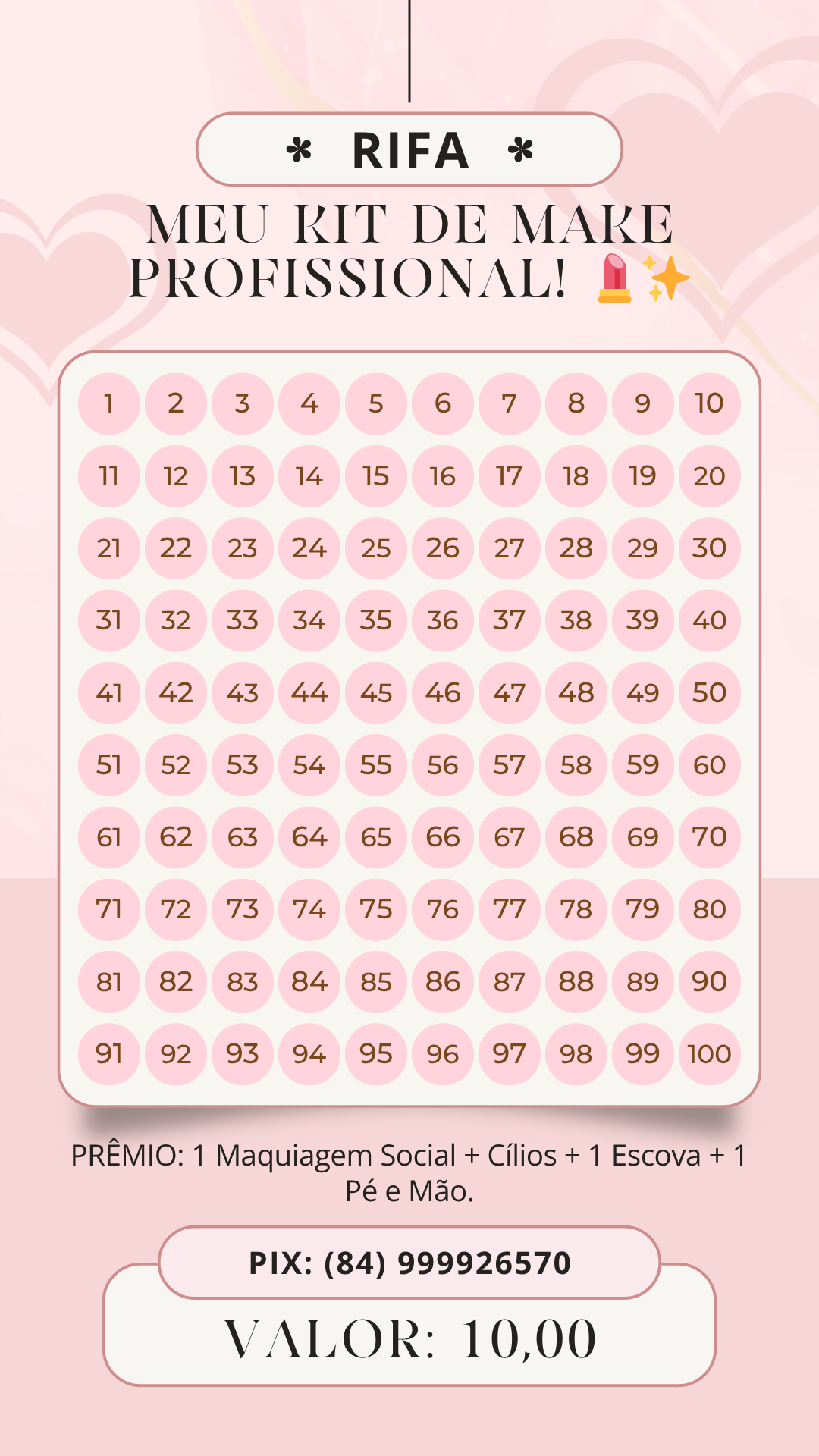 Rifa meu kit de make profissional
