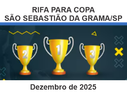 Rifa para a participação na Copa São Sebastião da grama de futebol infantil