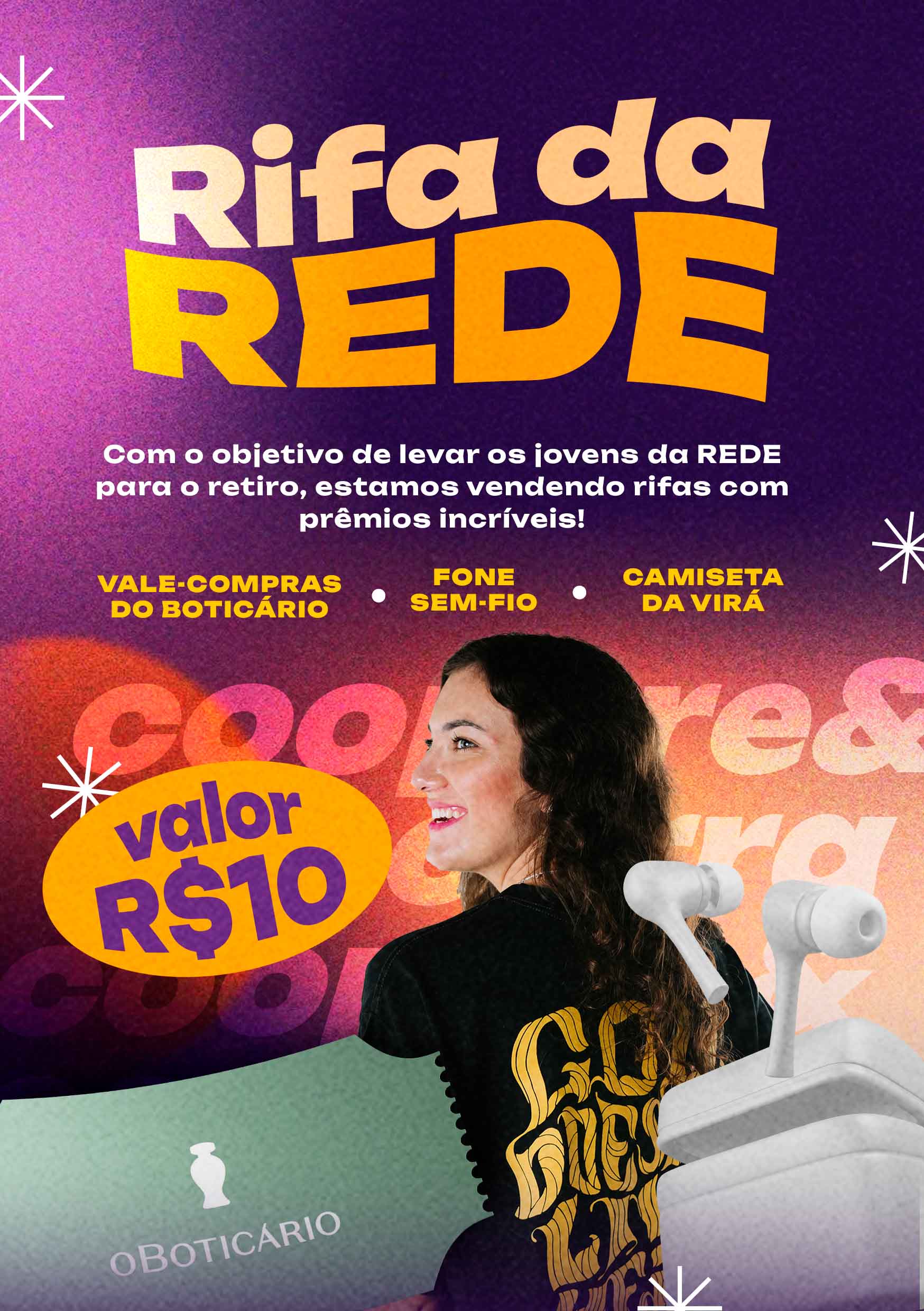 Rifa para o retiro da REDE