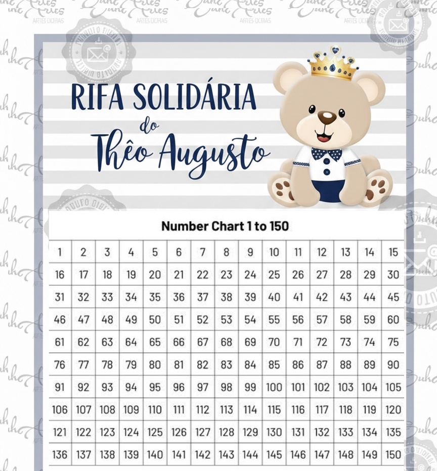 Rifa solidária do Theo Augusto de 1 aninho