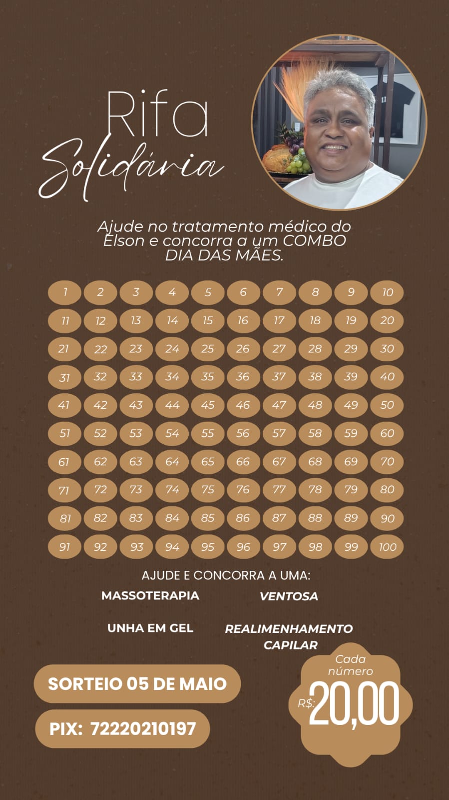 Ajude no tratamento do elson lima rifa 2