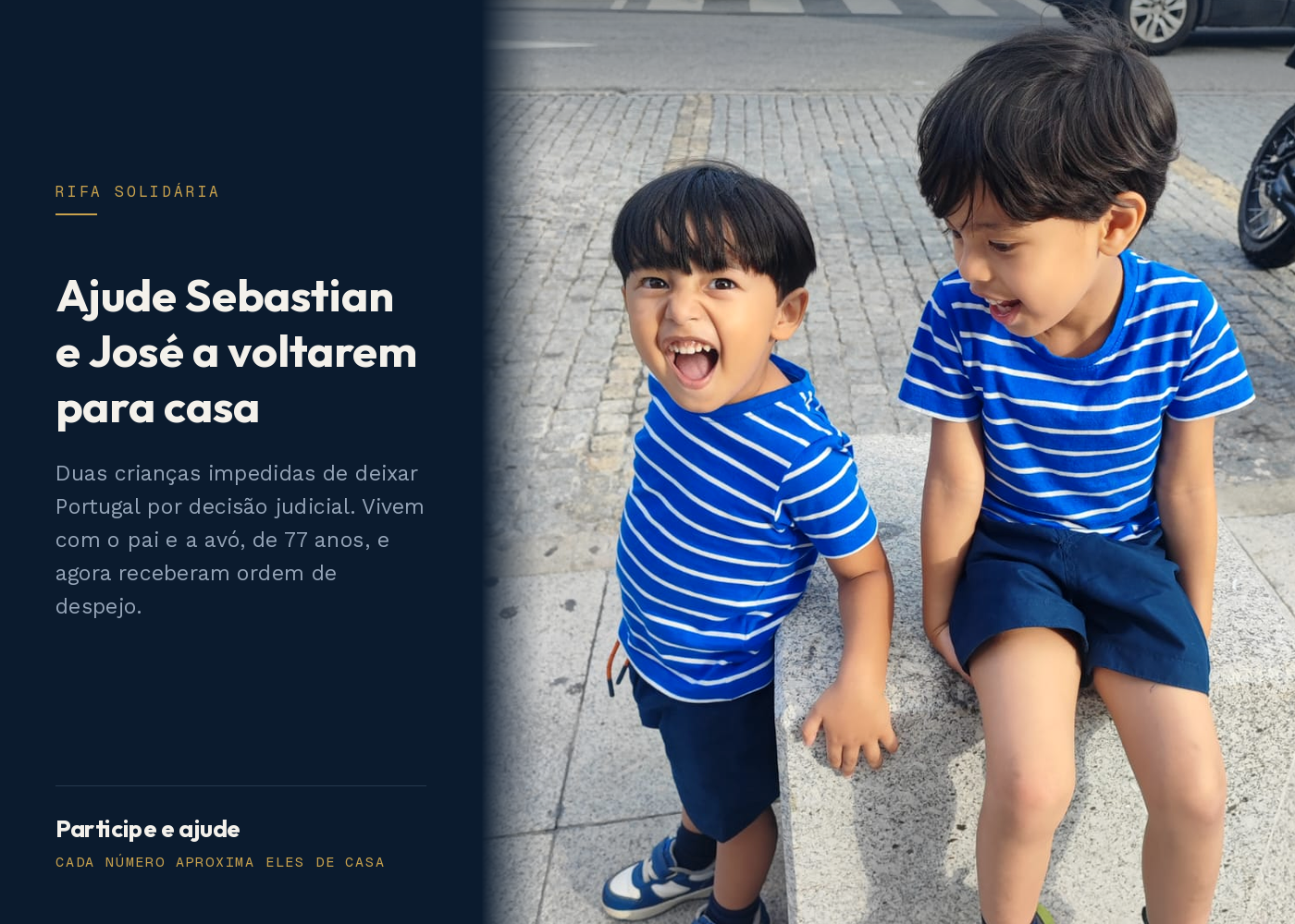 Ajude Sebastian e José a voltarem para o Brasil