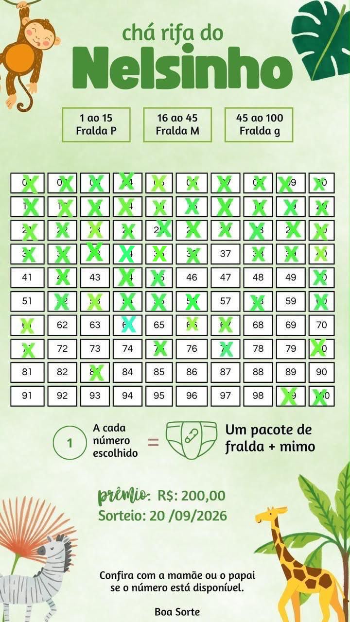 Chá rifa do Nelsinho