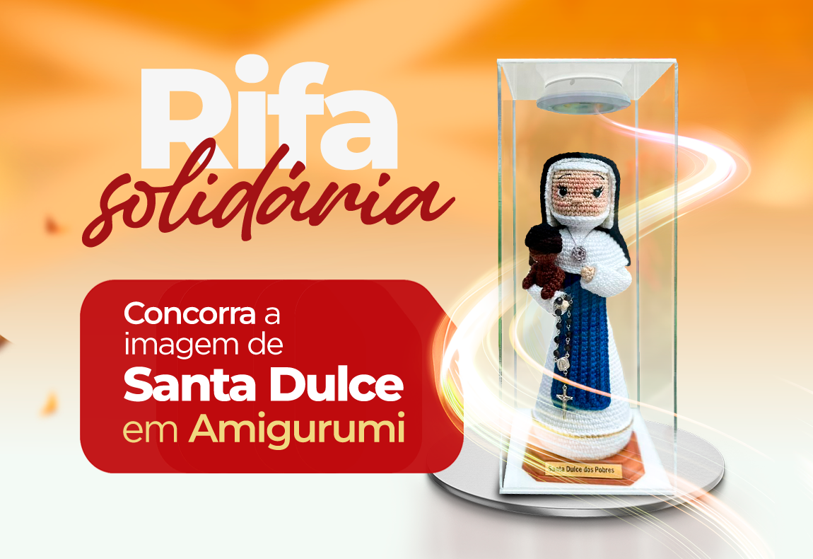 Rifa da Imagem de Santa Dulce em Amigurumi
