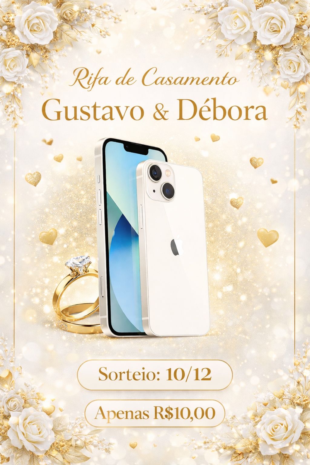 Rifa de casamento gustavo e débora