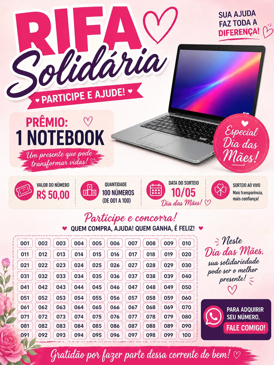 Rifa dias das mães