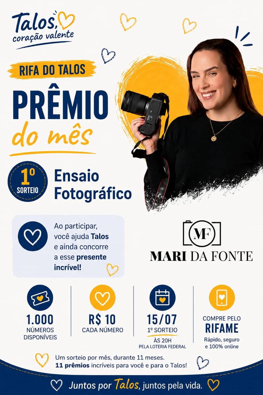 RIFA DO TALOS  Juntos por um coração valente