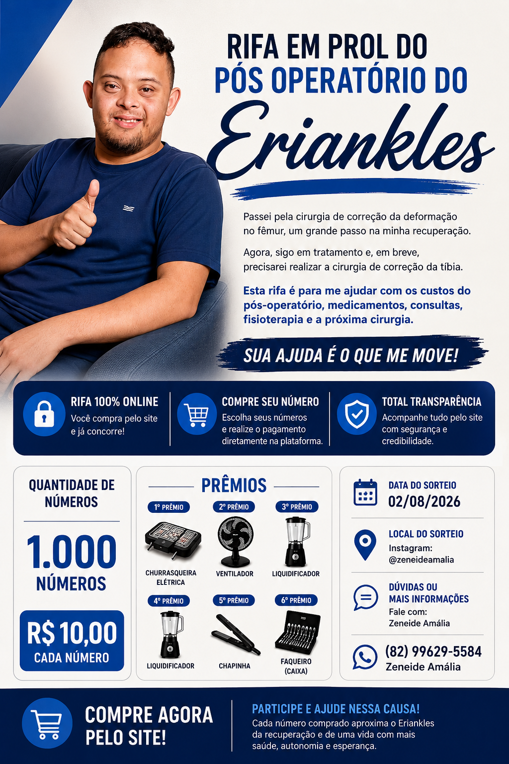 RIFA EM PROL DO PÓS OPERATÓRIO DO ERIANKLES