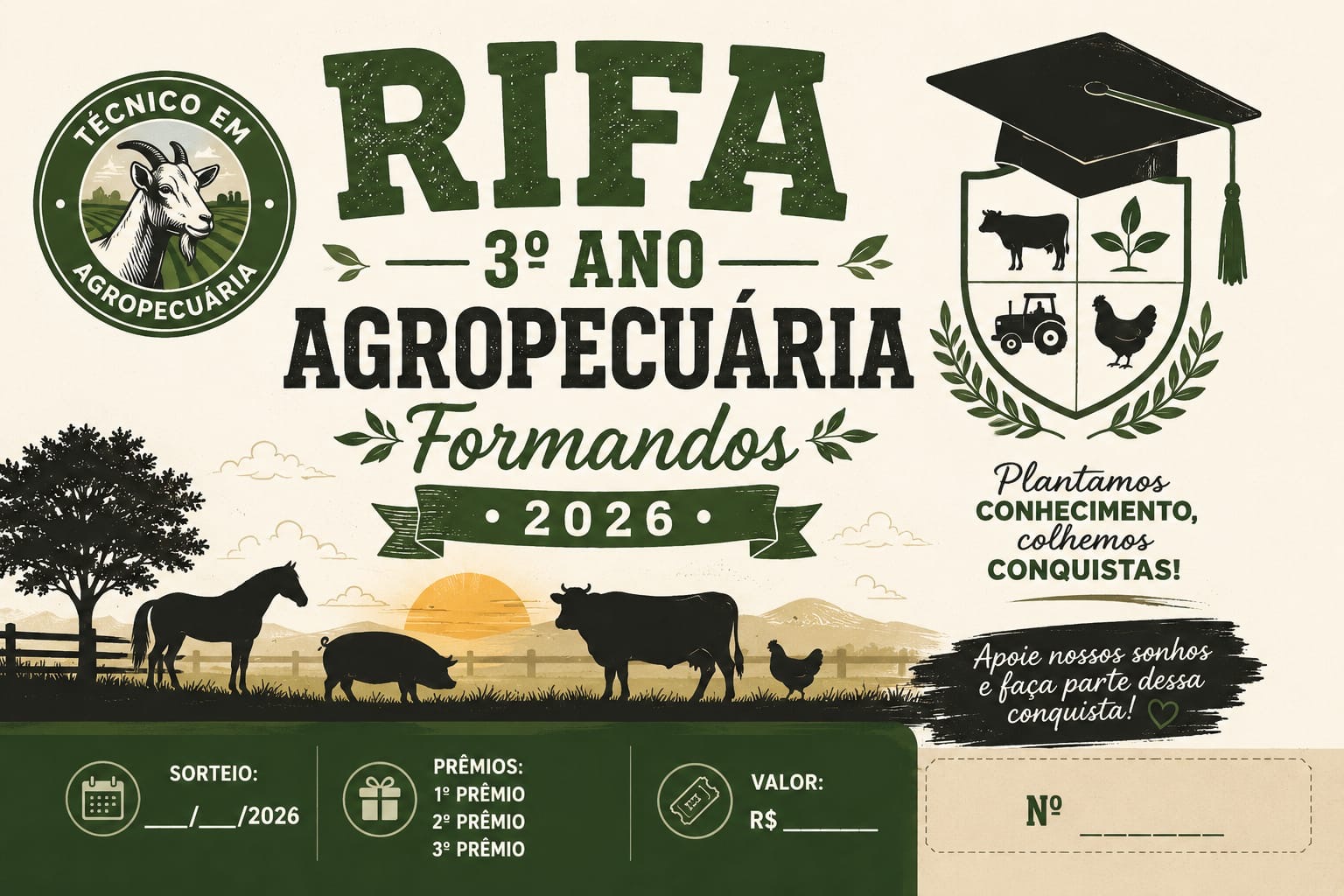 Rifa formandos do terceirão