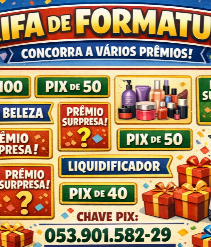 Rifa para ajudar na formatura