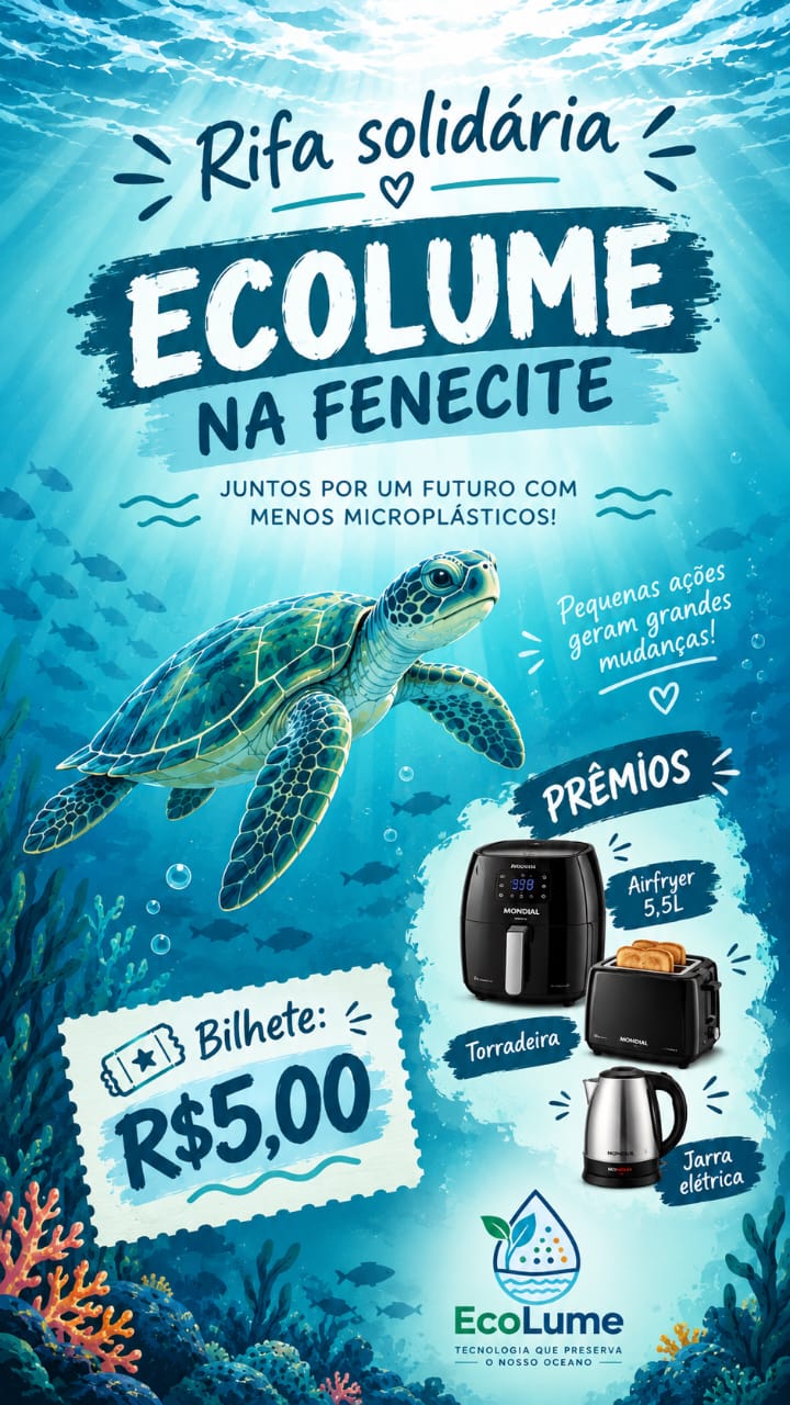 Rifa Solidária EcoLume na FENECITE 2026