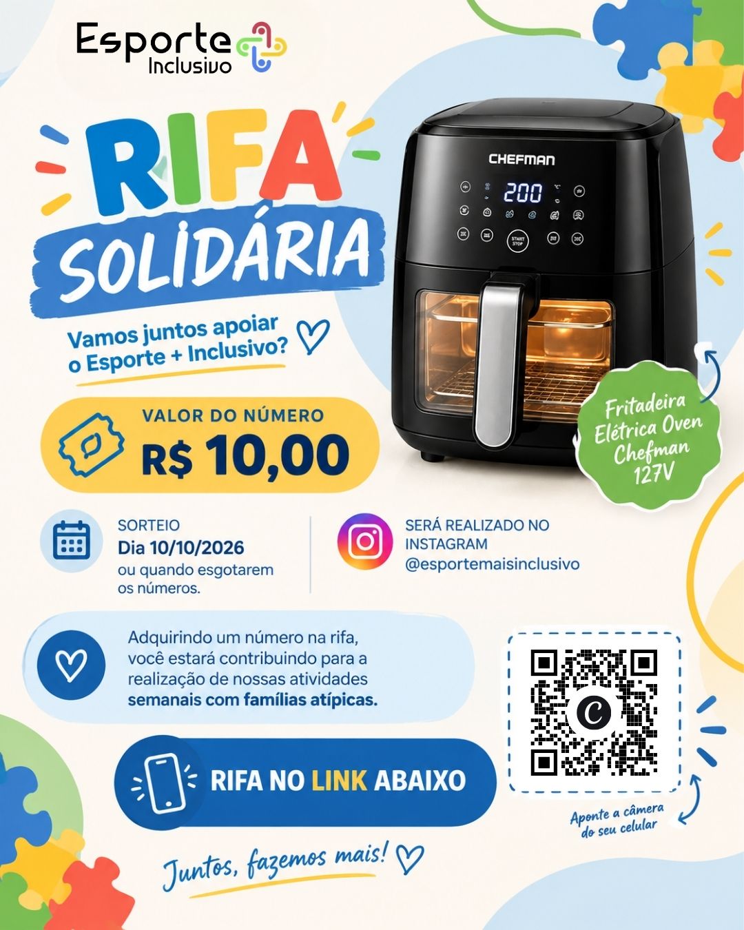 RIFA SOLIDÁRIA ESPORTE MAIS INCLUSIVO