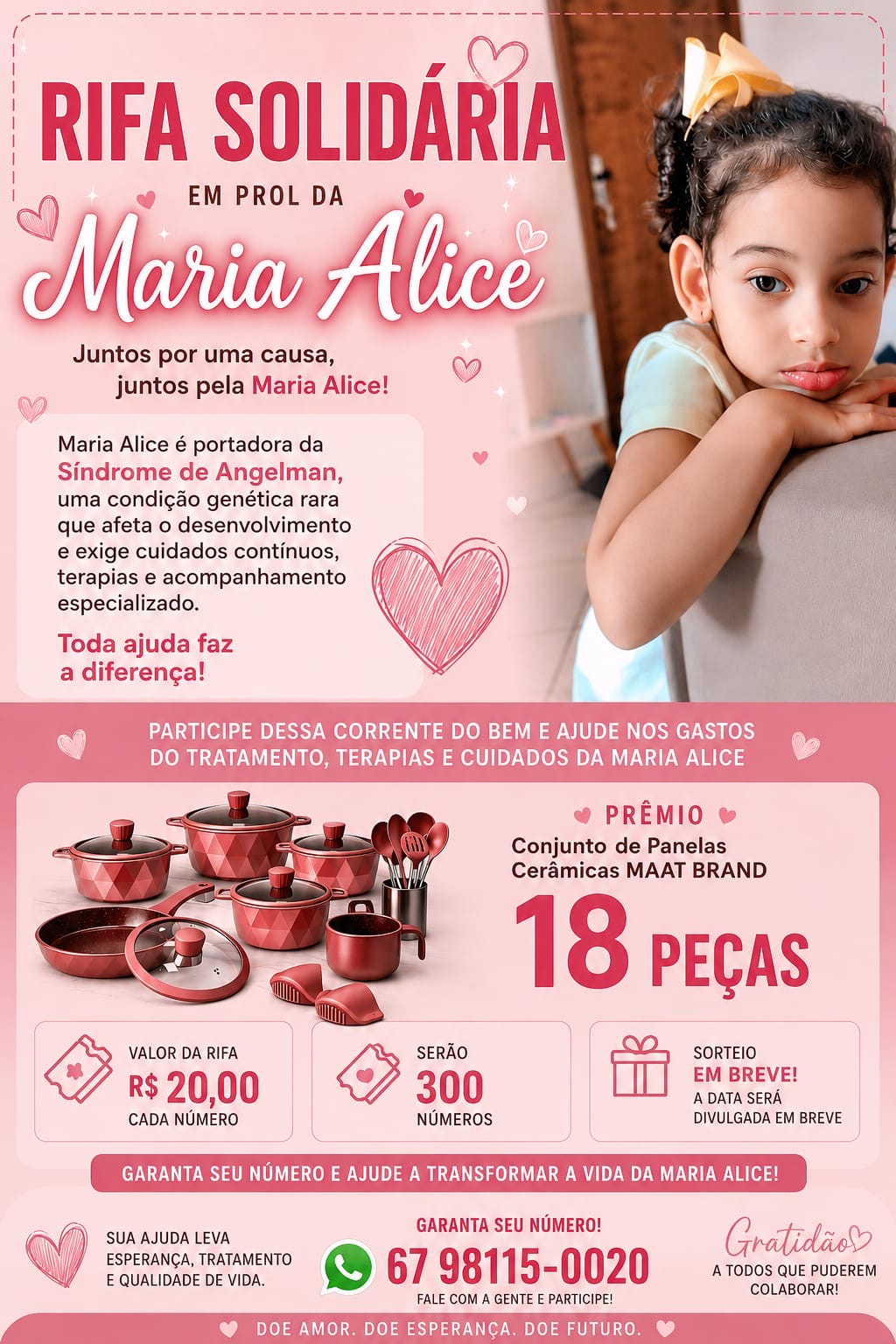 Rifa solidária Maria Alice