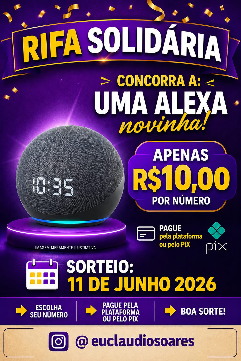 Rifa solidária para claudio soares